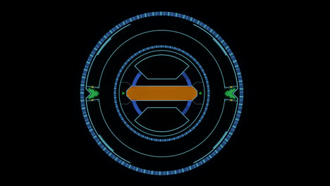 Science-Fiction-Futurismus-Hud-Kreis-Schnittstellen,-Digitaler-Bildschirm,-High-Tech-Hologramm-Taste,-Laden,-Ziel,-High-Tech-Konzeptelement-Mit-Alphakanal.